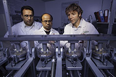 Three doctors experimenting. Links to Donor-Advised Funds